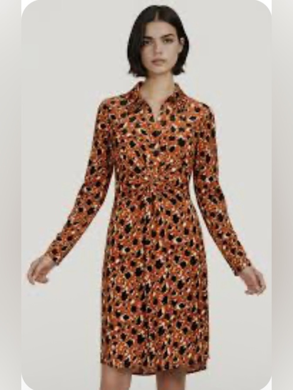 ESQUALO knot dress Leopard print Velvet Size Large New with tag